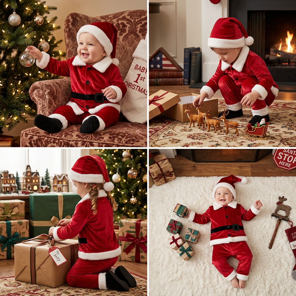 Baby & Toddler Santa Costume Set