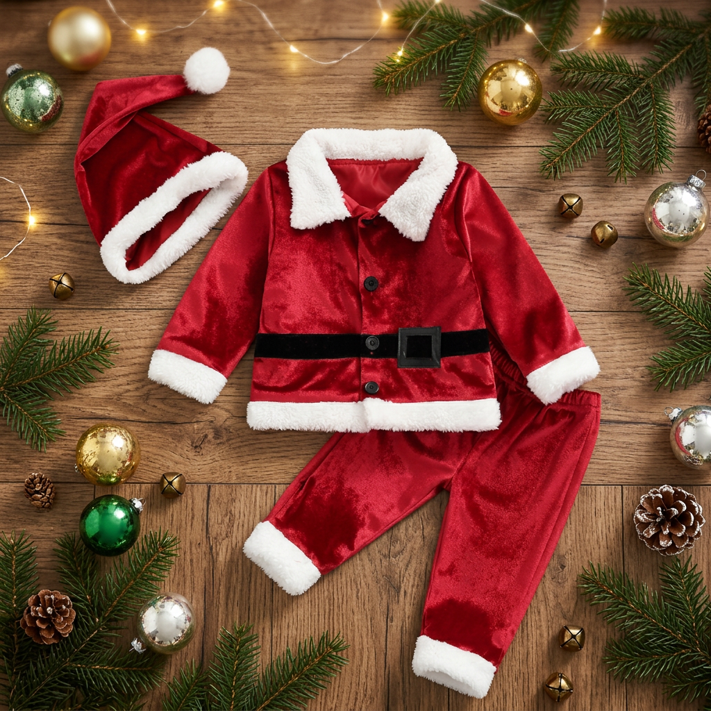 Baby & Toddler Santa Costume Set