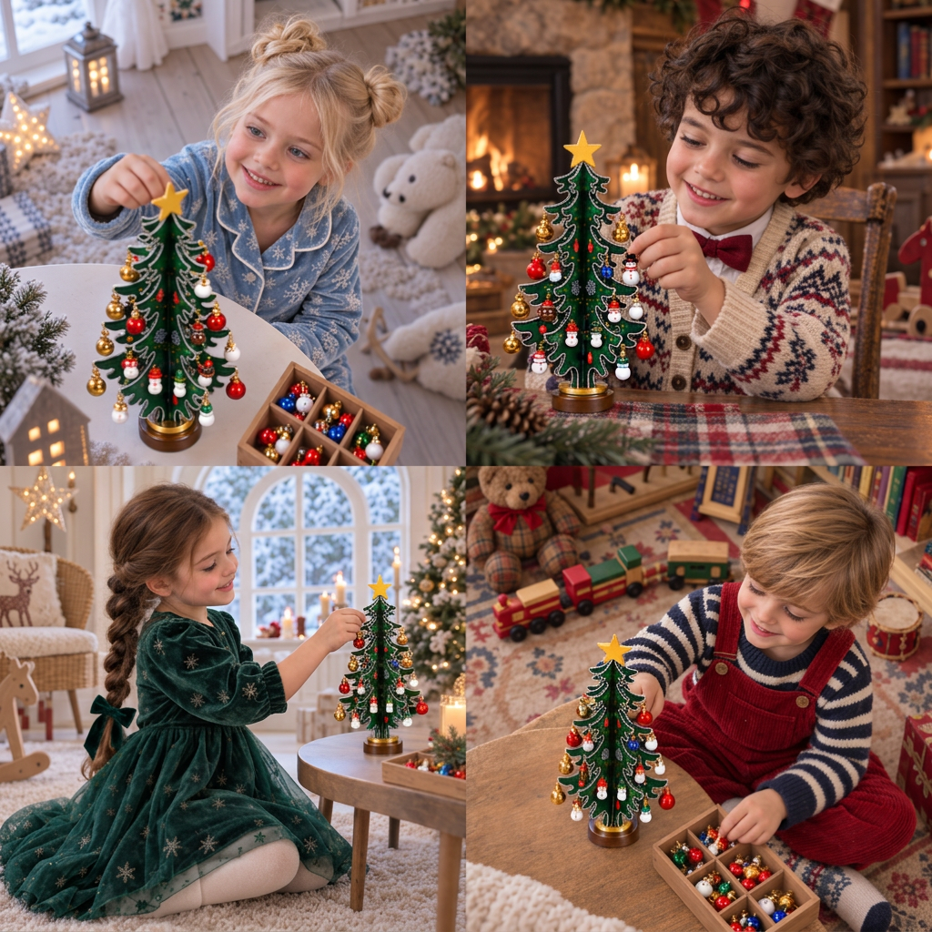 24-Day Mini Christmas Tree Ornament Advent Calendar for Kids