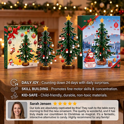 24-Day Mini Christmas Tree Ornament Advent Calendar for Kids