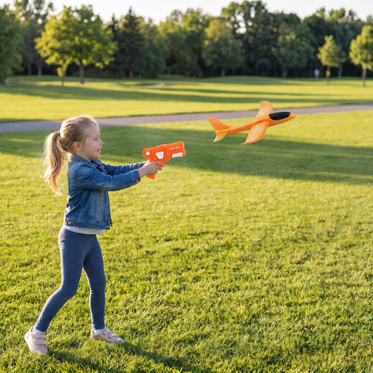 Foam Glider Airplane Launcher Set