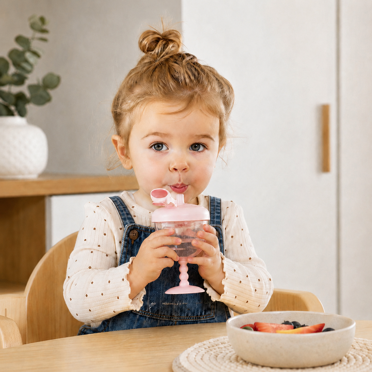 Spill-Proof Baby Straw Training Cup