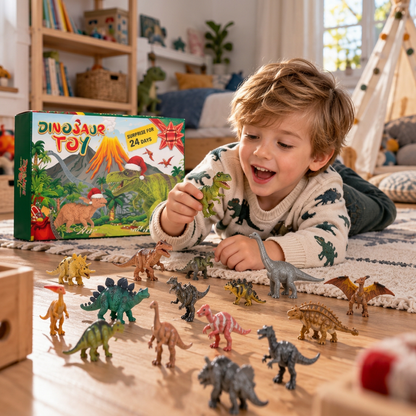 24-Day Dinosaur Toy Advent Calendar with Surprise Figures
