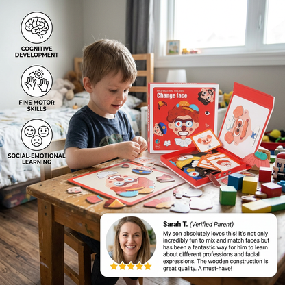 Educational facial expression learning puzzle for children