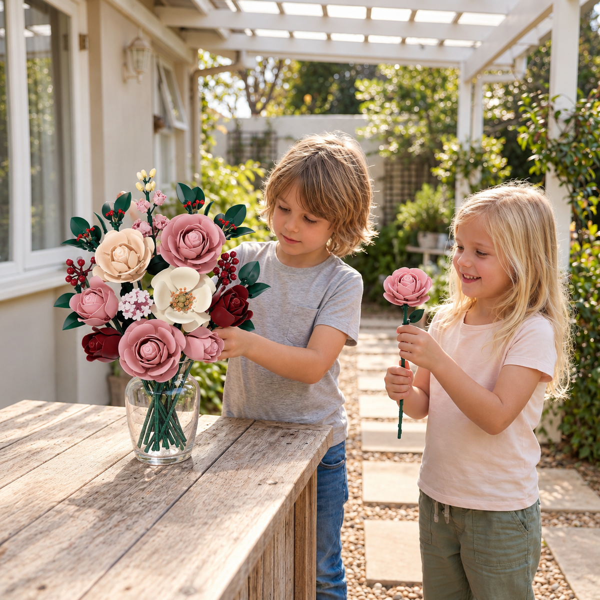 Flower Building Block Bouquet Set