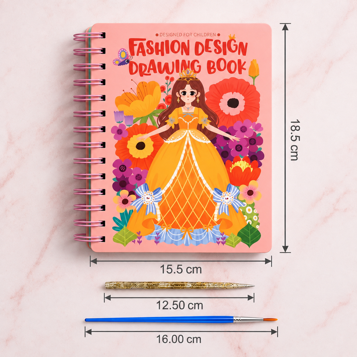 4-in-1 Fairy Princess Diamond Painting, Poke-In, Embroidery & Watercolor Art Kit for Kids