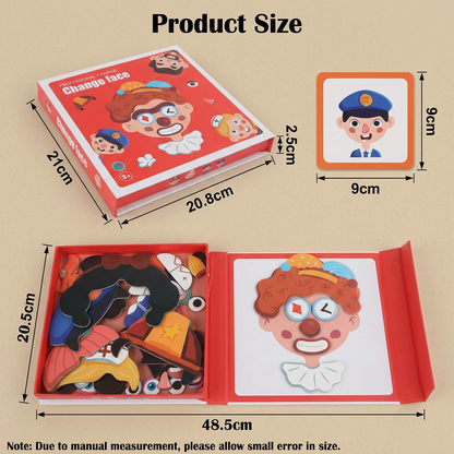 Educational facial expression learning puzzle for children