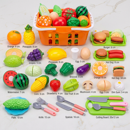 Cuttable Fruits and Vegetables Play Set