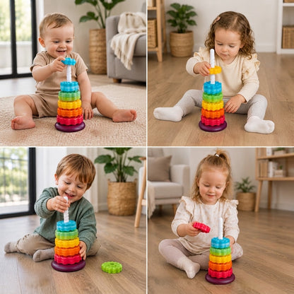 Colorful Spinning Tower – Stack and Learn with Fun