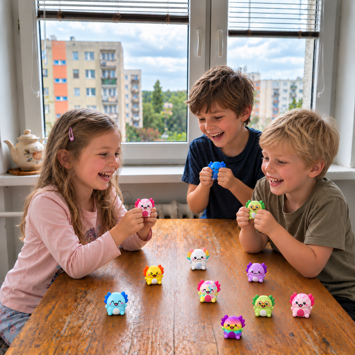 12-Pack Soft Axolotl Squishy Stress Relief Toys