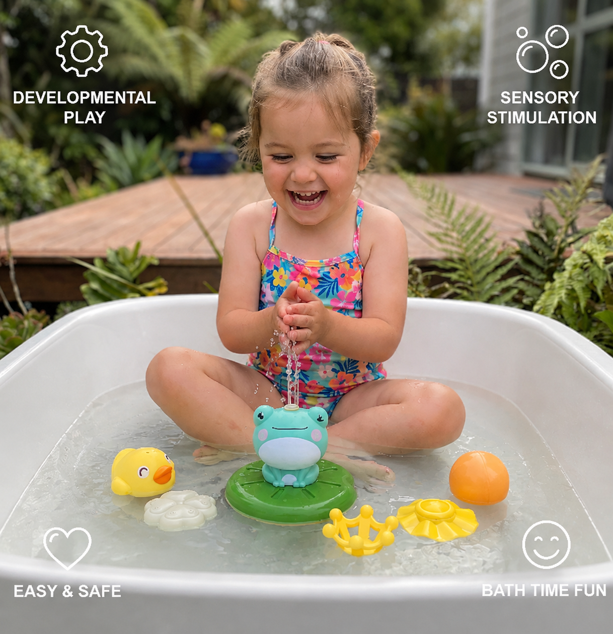 Sprinkling Frog Bath Toy