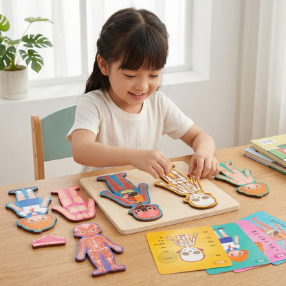 Wooden Human Body Puzzle for Kids – Learn Anatomy Through Play