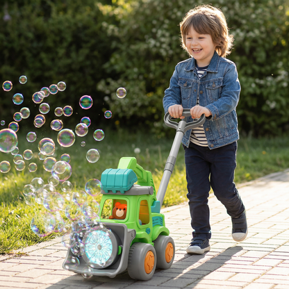 Light-Up Bubble Push Toy – Bubble Blowing Walker for Kids