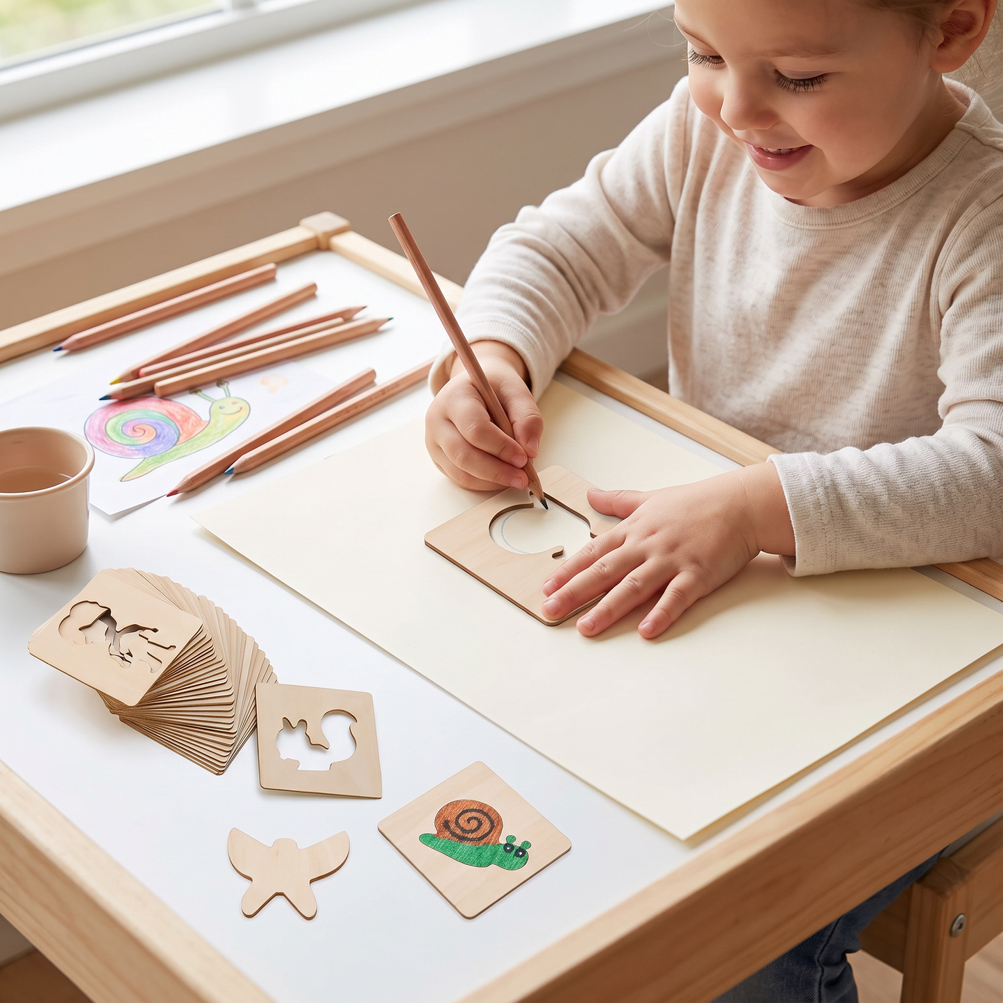 Creative Stencils – Encourage Drawing with Shapes