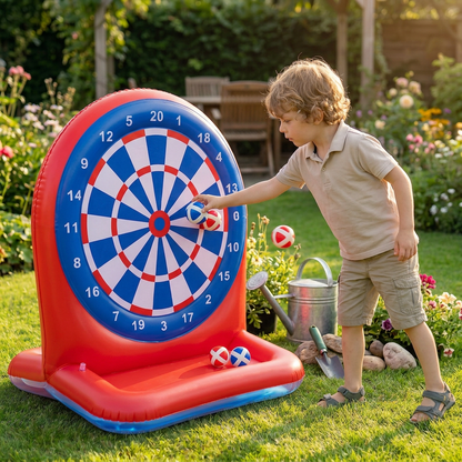 Inflatable Water Target Game with Darts – Outdoor Throwing Game for the Garden