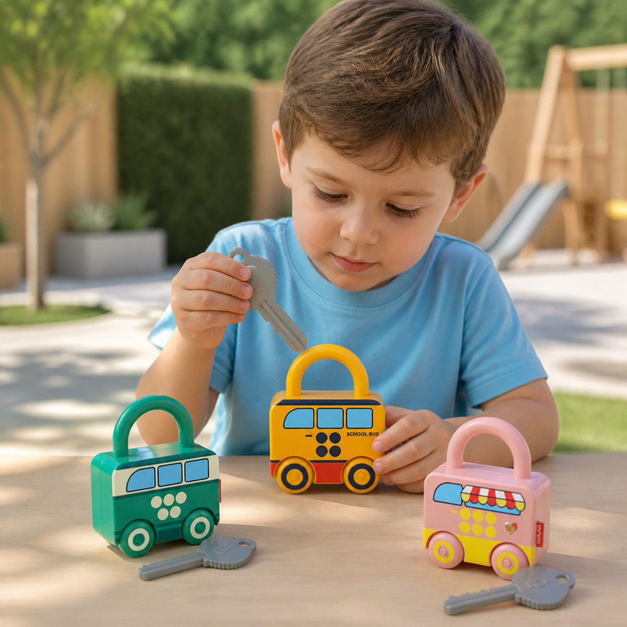 InteractiveLocks - Montessori Learning Toy with Interactive Locks