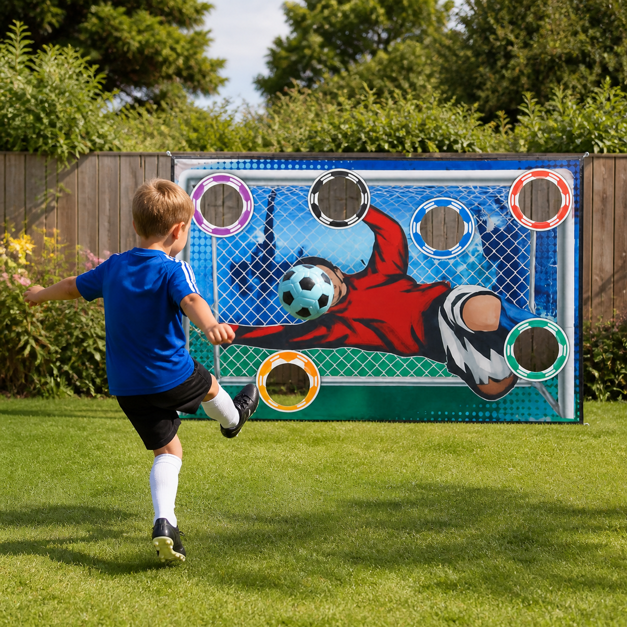 Safe football goal shooting wall for home use