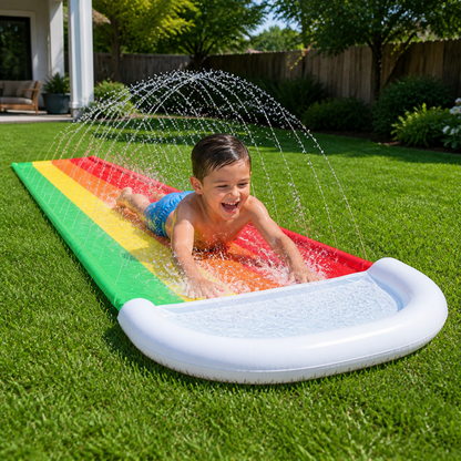 Rainbow Water Slide – Inflatable Outdoor Slide for Kids & Family
