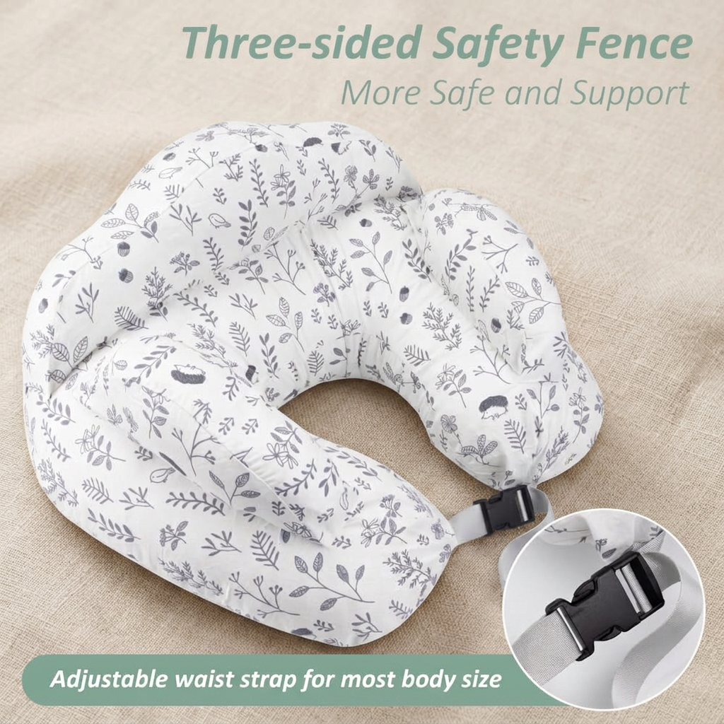 Multifunctional Nursing Pillow for Breastfeeding & Bottle Feeding with Removable Cover