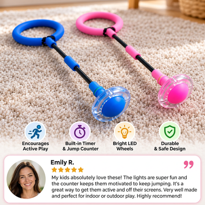 3-in-1 LED Skip Ball with Jump Counter & Timer for Kids