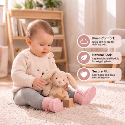 Fleece-Lined Baby Winter Boots with Soft, Non-Slip Soles