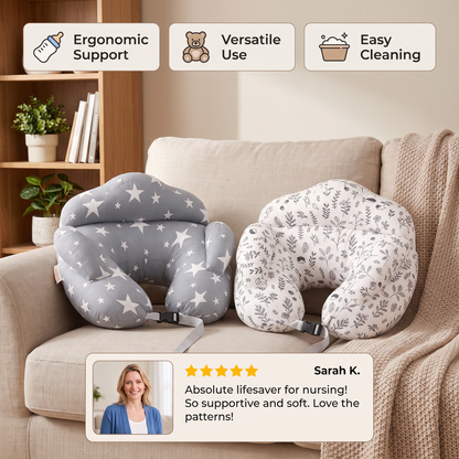 Multifunctional Nursing Pillow for Breastfeeding & Bottle Feeding with Removable Cover