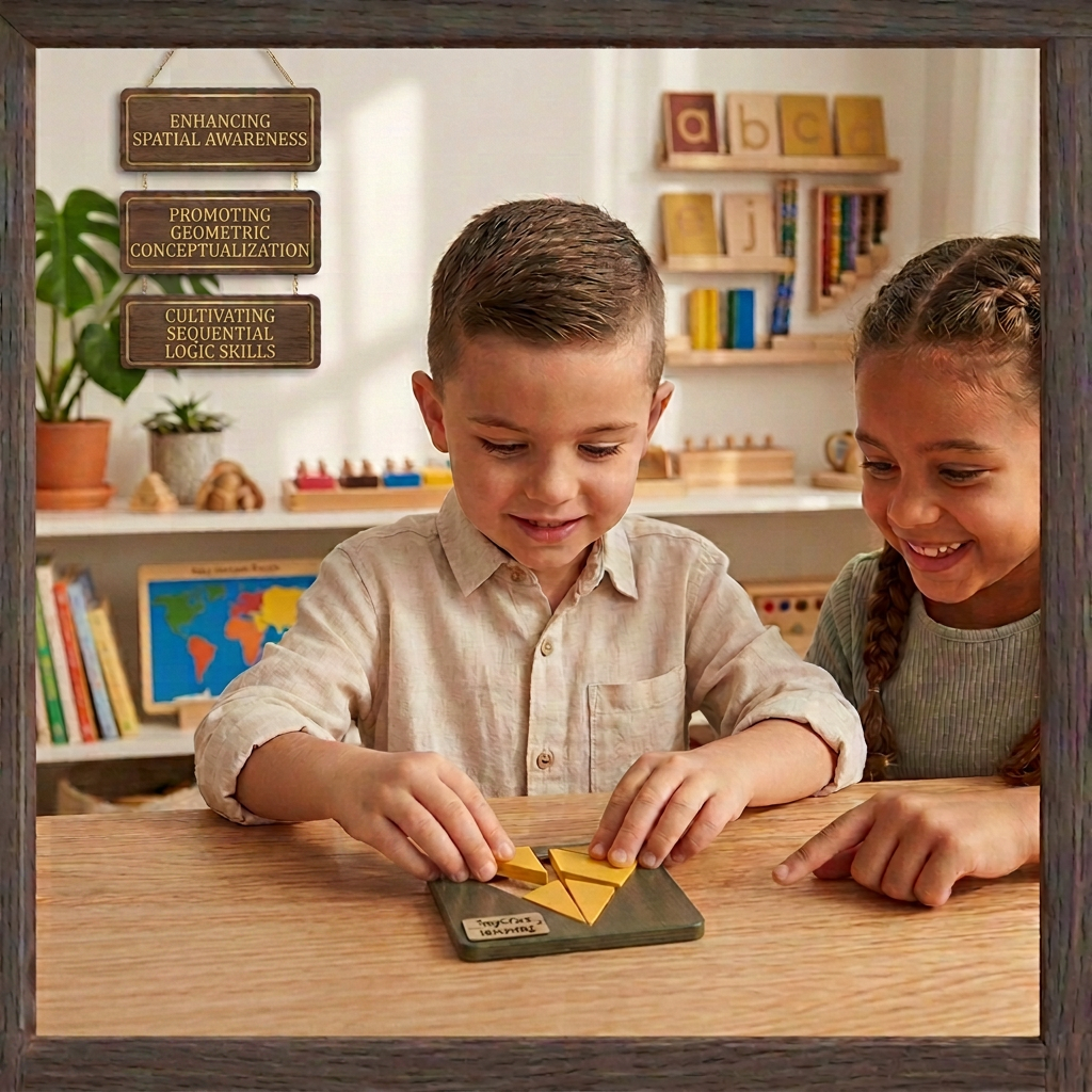 Wooden Tangram puzzle game