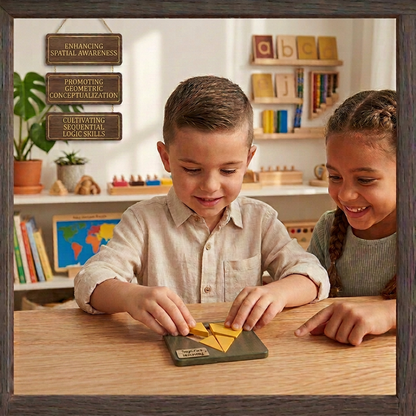 Wooden Tangram puzzle game