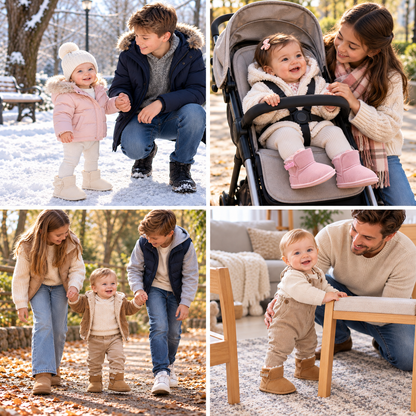 Fleece-Lined Baby Winter Boots with Soft, Non-Slip Soles