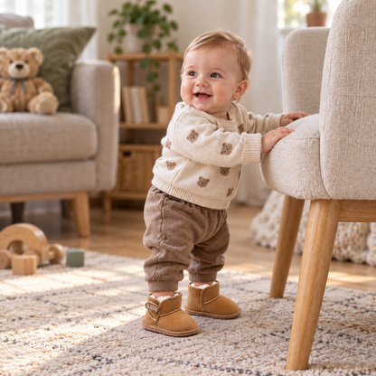 Fleece-Lined Baby Winter Boots with Soft, Non-Slip Soles