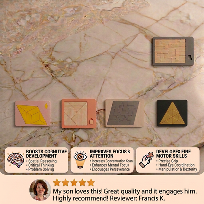 Wooden Tangram puzzle game