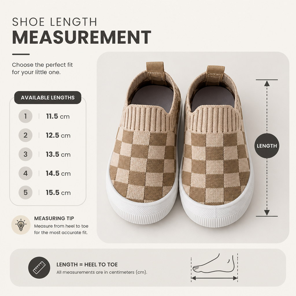 Checkered Lightweight Baby Walking Shoes with Soft, Non-Slip Soles
