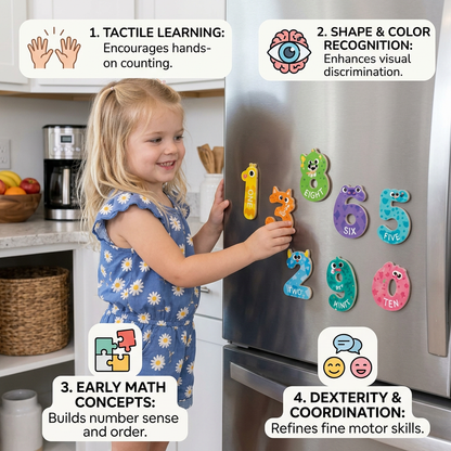 Animal Alphabet & Number Fridge Magnets – Kids’ Spelling and Learning Set