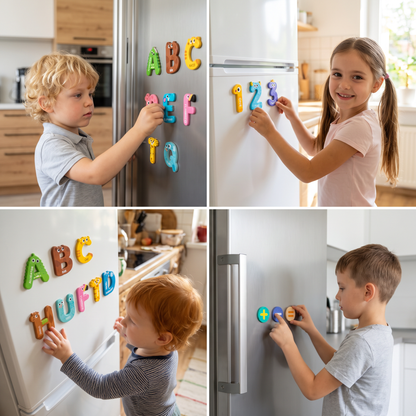 Animal Alphabet & Number Fridge Magnets – Kids’ Spelling and Learning Set