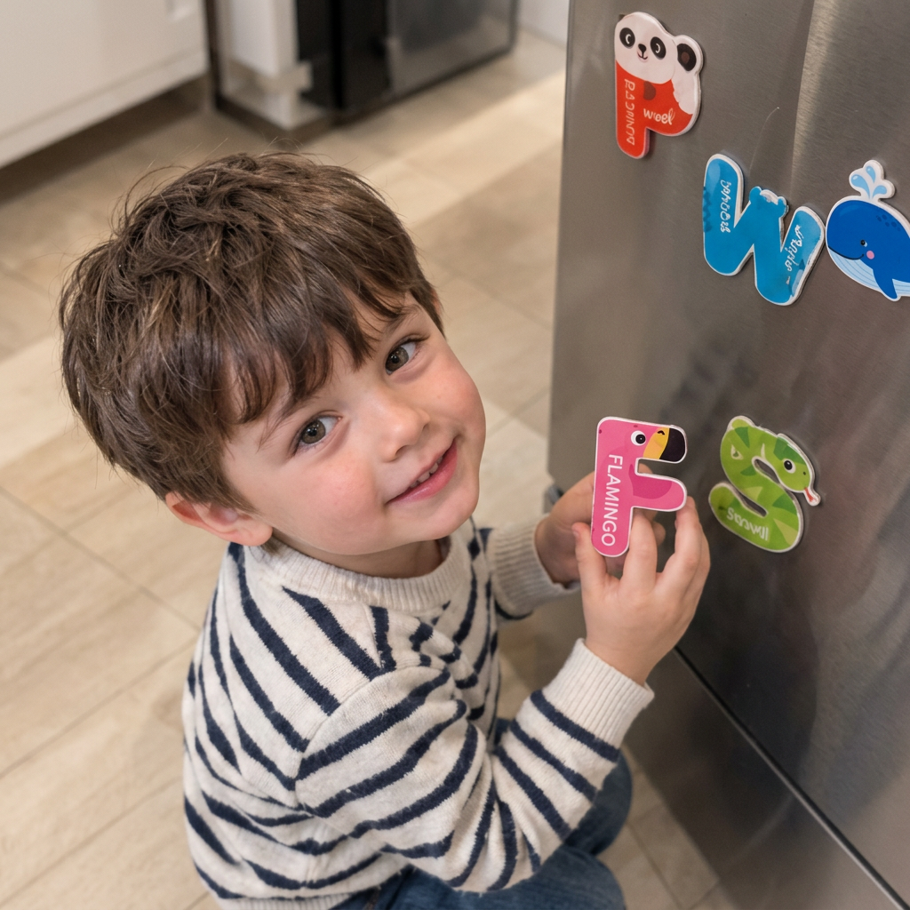 Animal Alphabet & Number Fridge Magnets – Kids’ Spelling and Learning Set