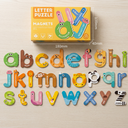 Animal Alphabet & Number Fridge Magnets – Kids’ Spelling and Learning Set