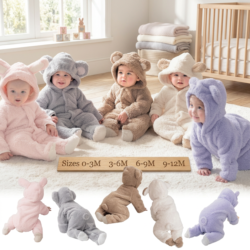 Cute Baby Onesie in Bear Design