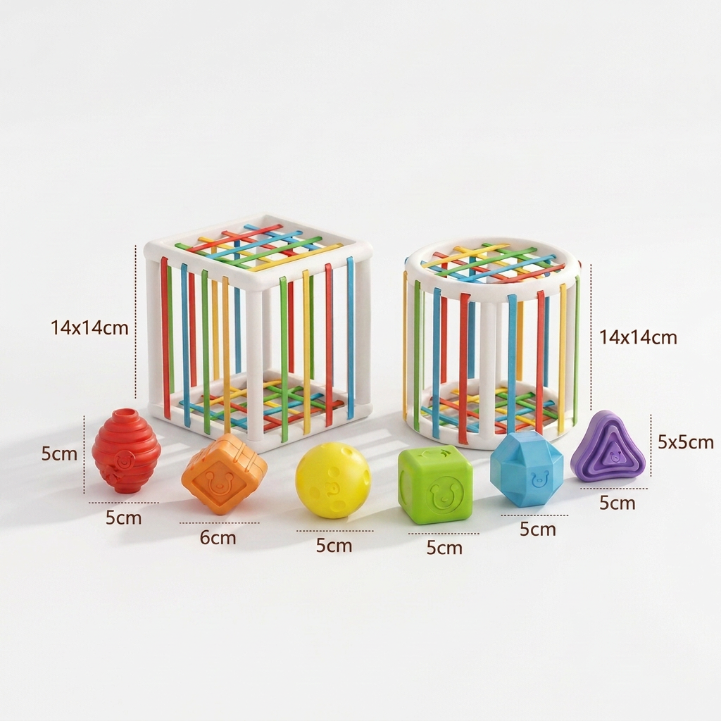 Wooden Shape Sorting Cube - Educational Toy for Kids