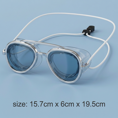 Pro Aviator Swim Goggles – UV400 Protection, Anti-Fog & Full Coverage Fit