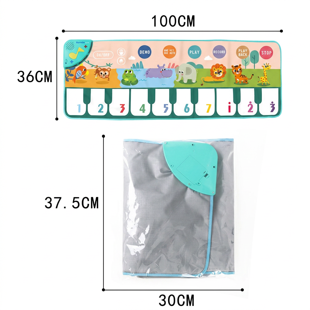 Musical piano play mat