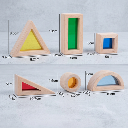 Montessori Wooden Window Building Blocks