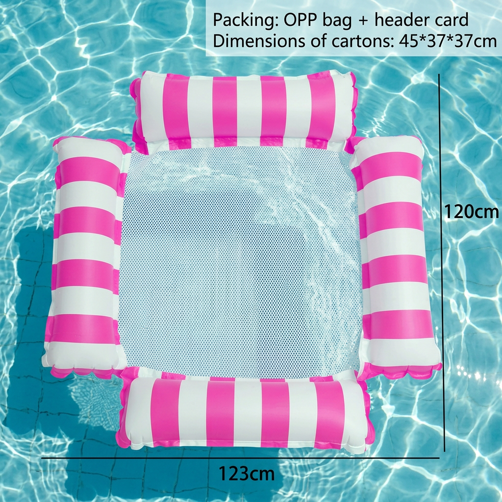 Inflatable water mat with mesh surface – comfortable pool and sun lounger