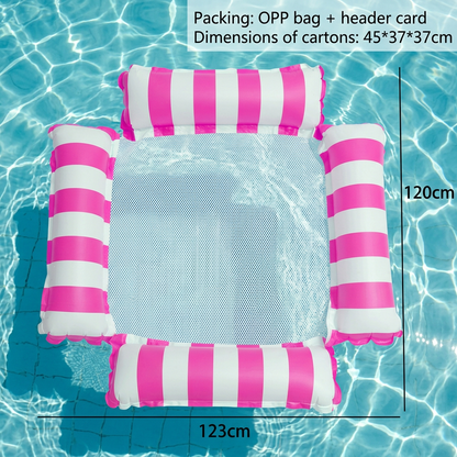 Inflatable water mat with mesh surface – comfortable pool and sun lounger