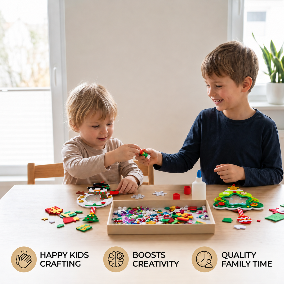 DIY Christmas Shaker Ornament Craft Kit for Kids