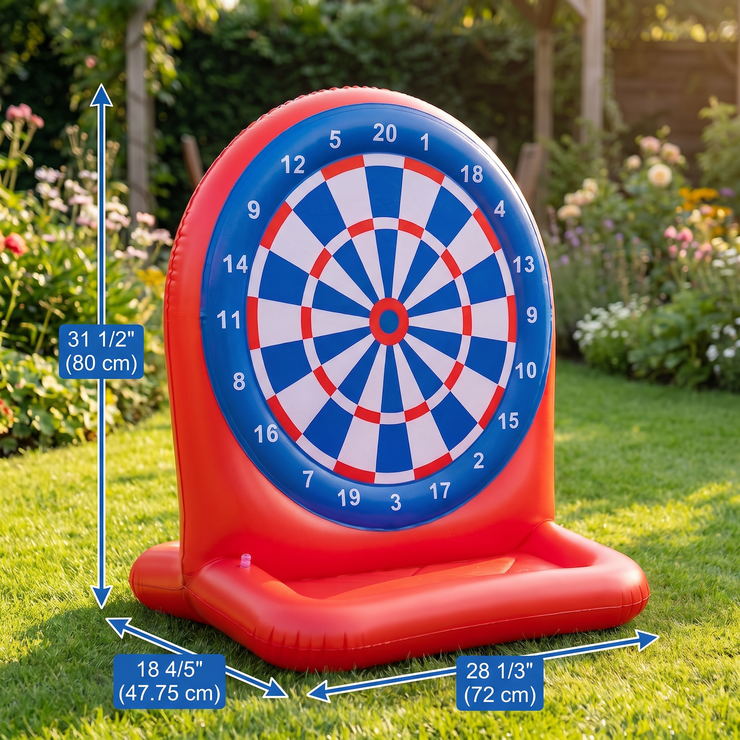 Inflatable Water Target Game with Darts – Outdoor Throwing Game for the Garden