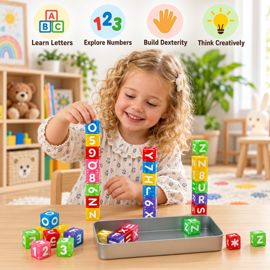 40-Piece Magnetic Letters & Numbers Learning Set – Montessori STEM Toy for Kids