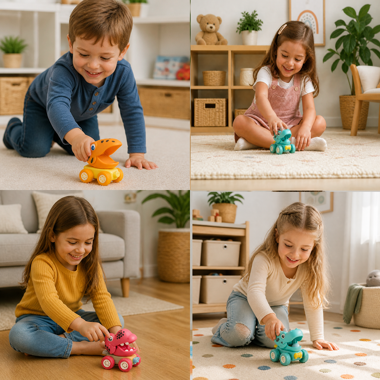 PUSH & DRIVE – DINO MONSTER TRUCKS