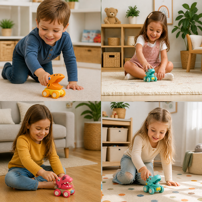 PUSH & DRIVE – DINO MONSTER TRUCKS