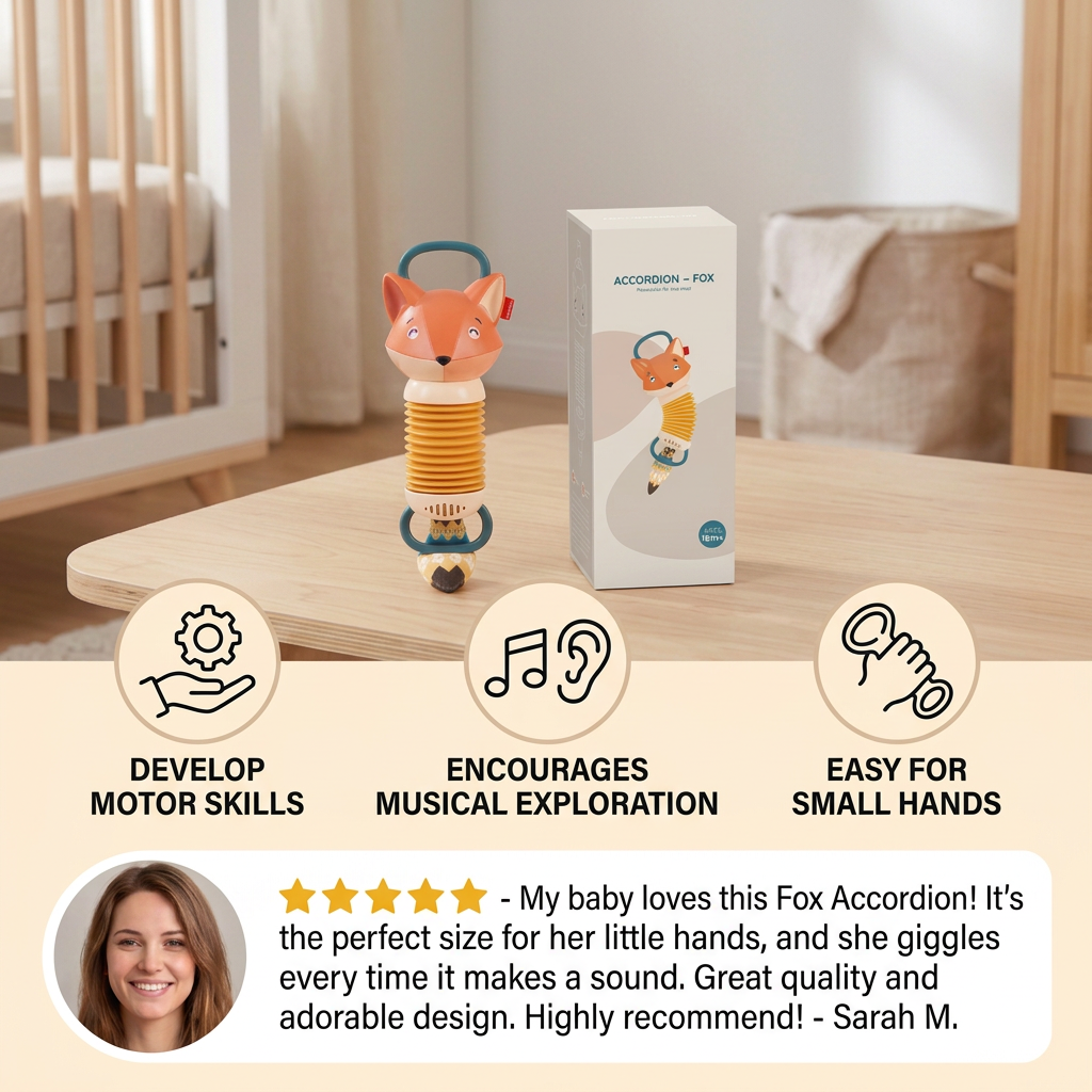 Fox Accordion - Musical Toy for Kids