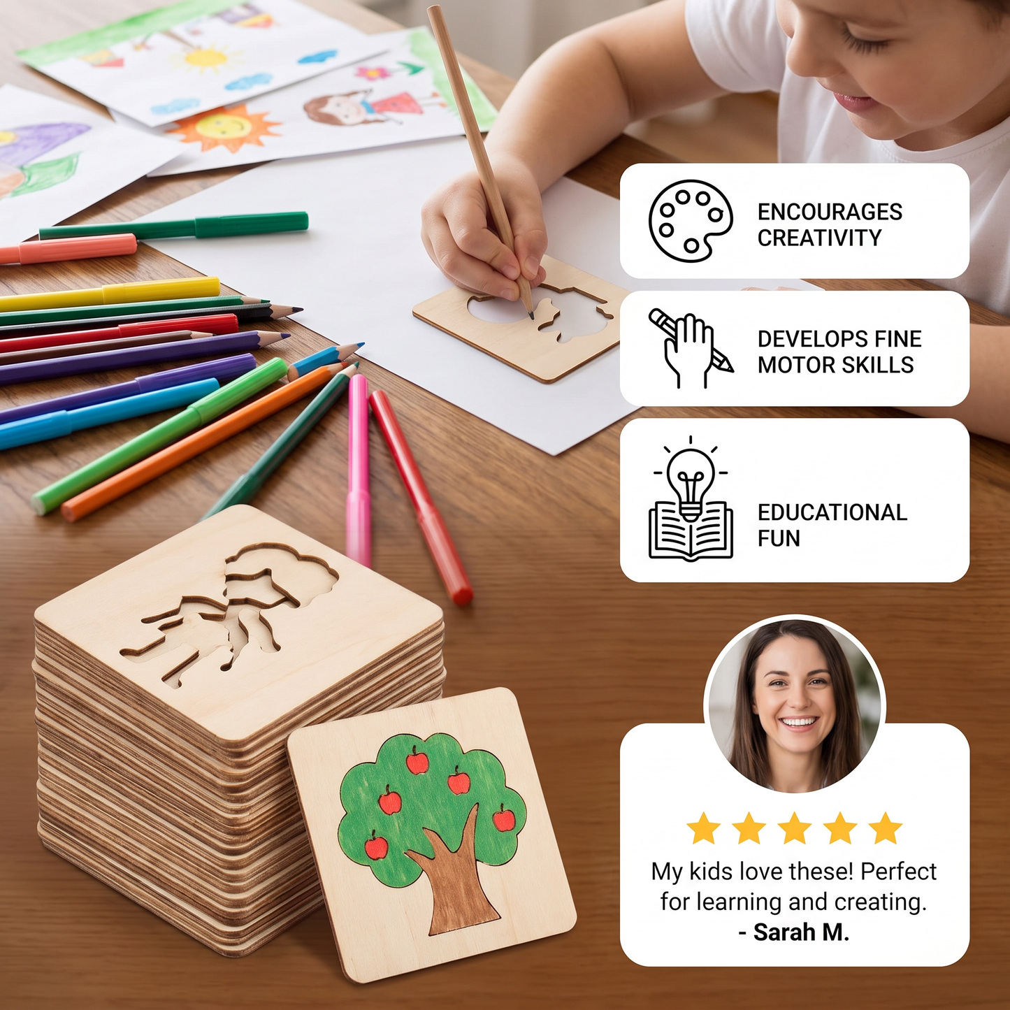 Creative Stencils – Encourage Drawing with Shapes
